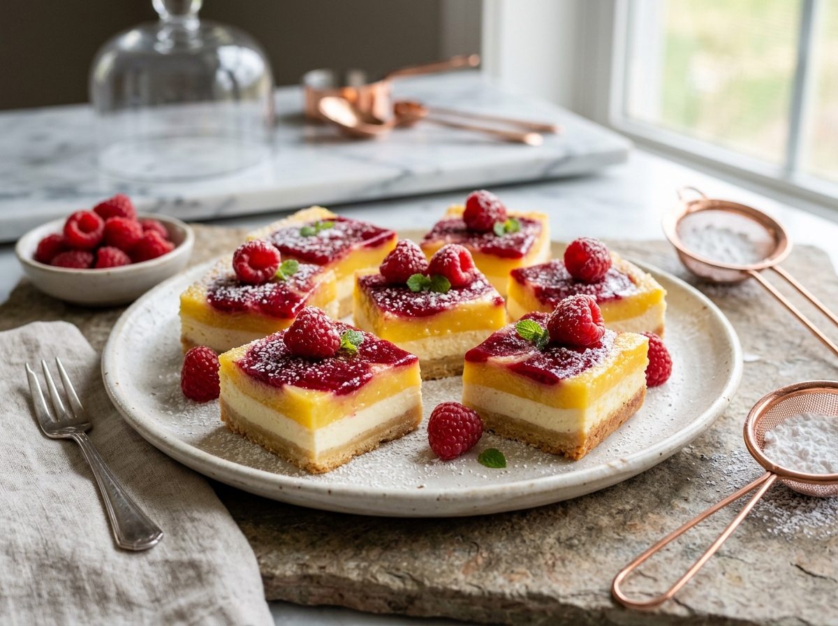 Luscious Lemon-Raspberry Bars