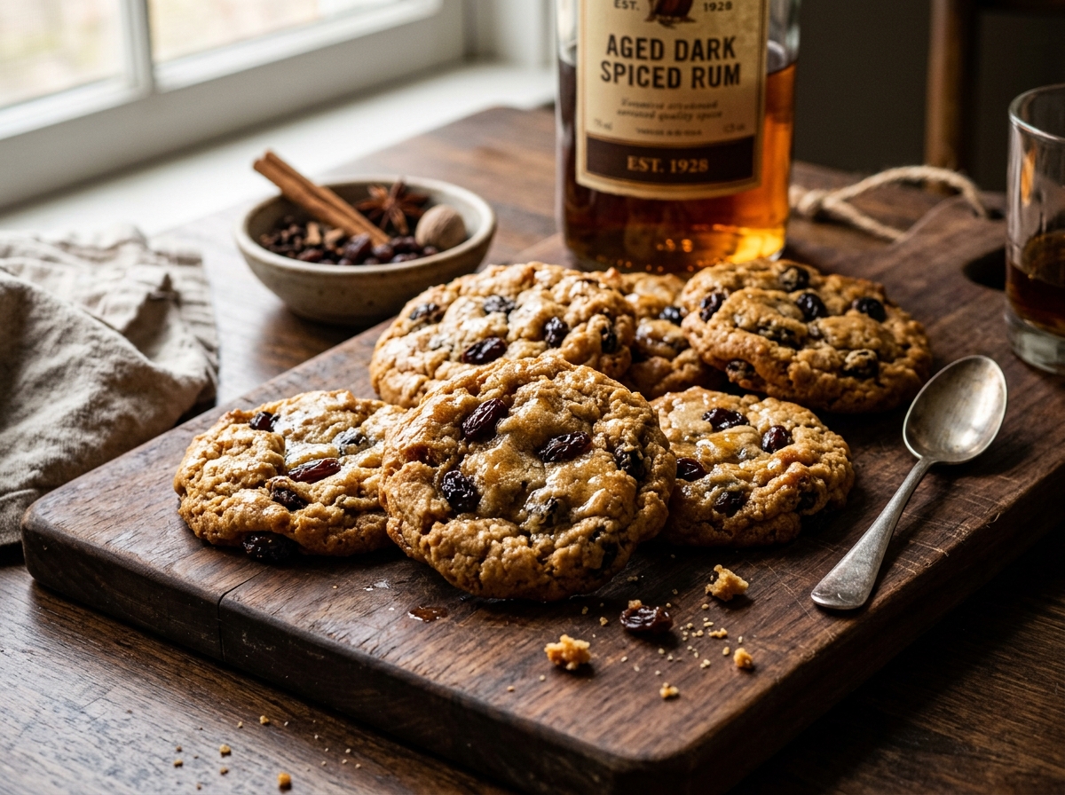Old-Fashioned Rum-Raisin Cookies