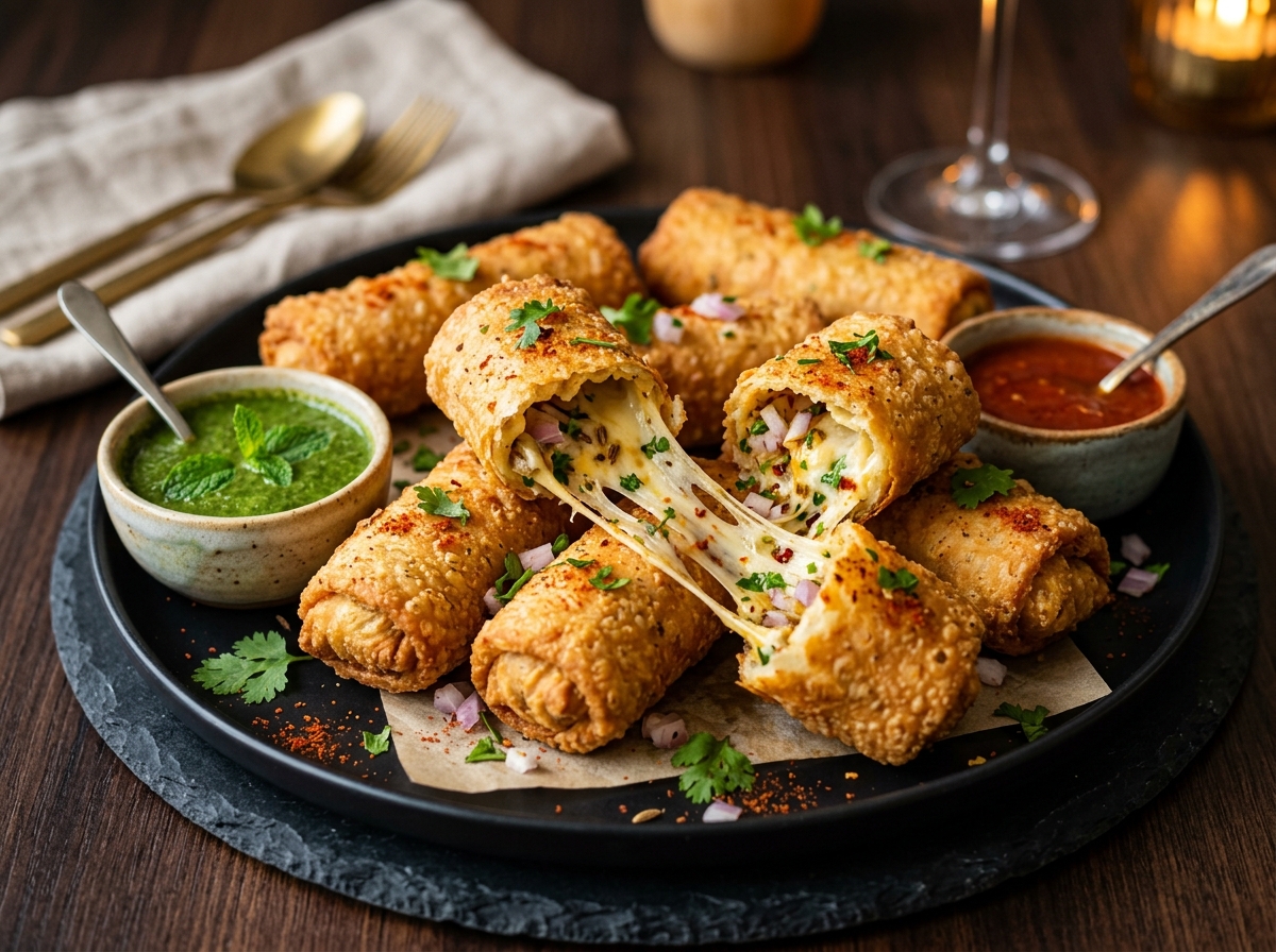 Crispy Cheese Rolls